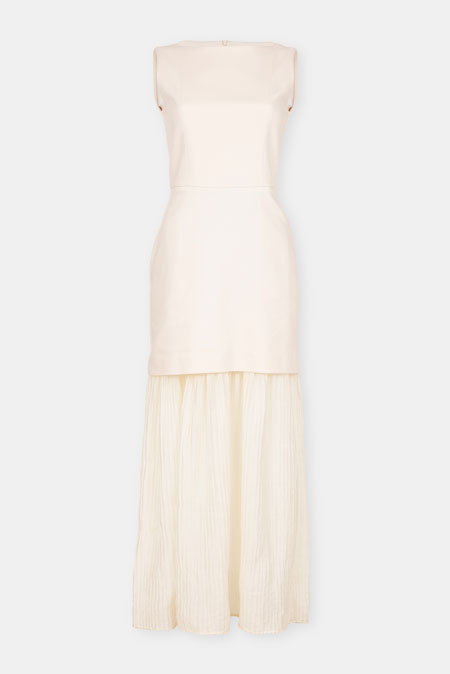 Haljina bez rukava sa plisiranim donjim delom Tiffany Production